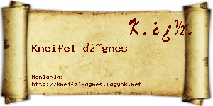 Kneifel Ágnes névjegykártya