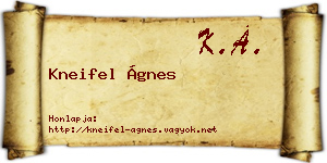 Kneifel Ágnes névjegykártya